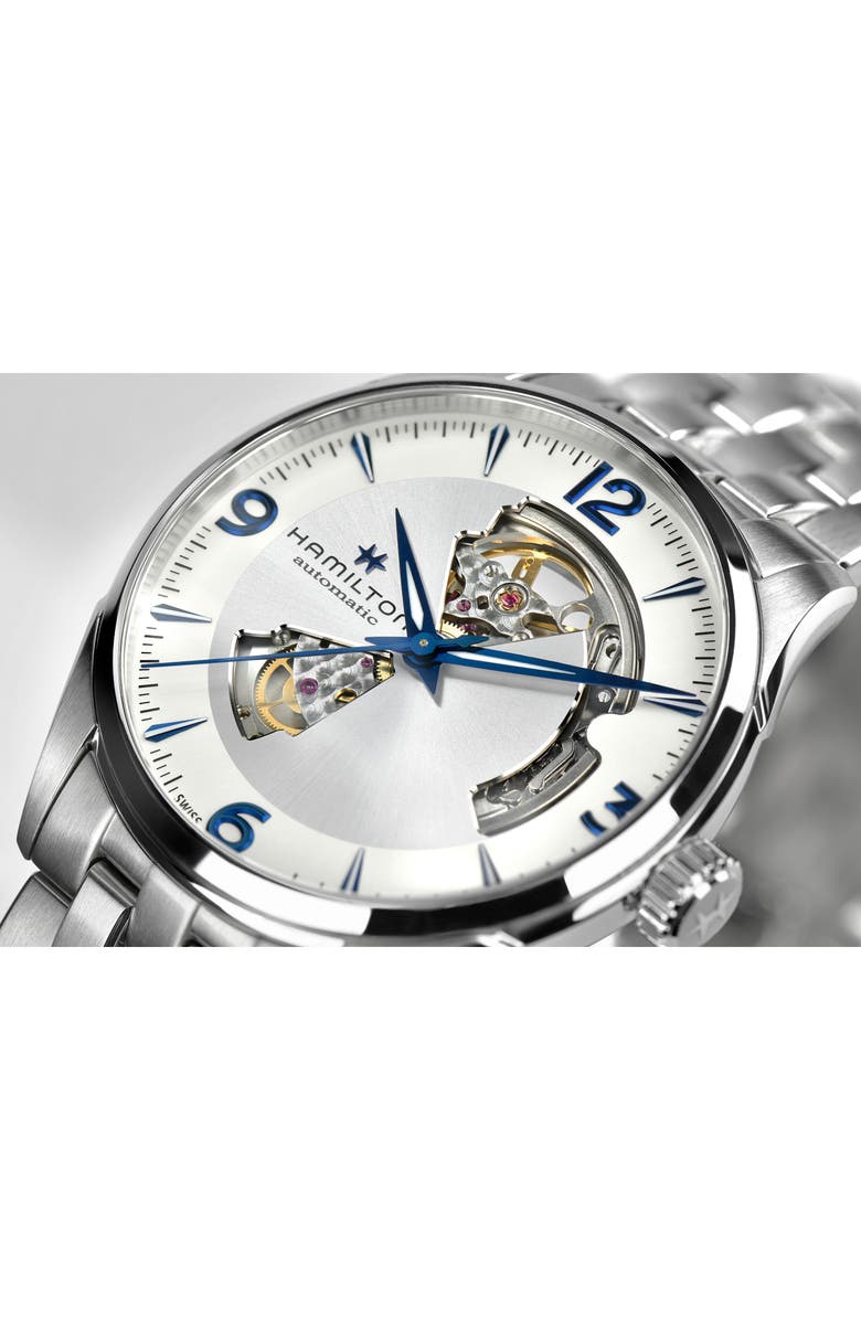 Hamilton Jazzmaster Skeleton Bracelet Watch, 42mm, Alternate, color, 