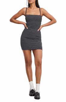Good American Stripe Jersey Minidress