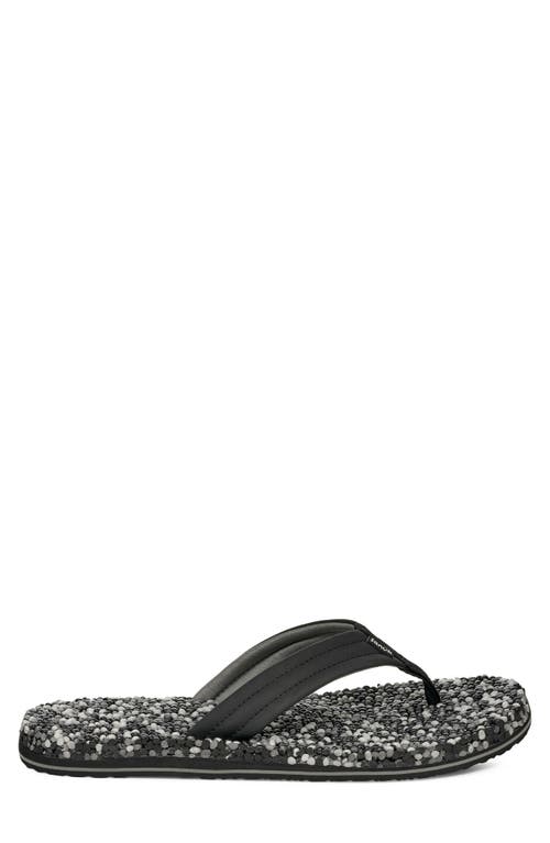 Sanuk Bubblecush Flip Flop In Black