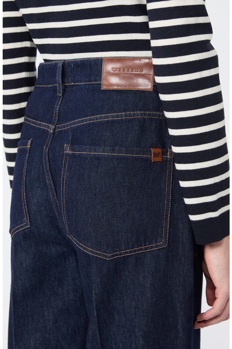 High Waist Flare Leg Jeans, Alternate, color, NAVY