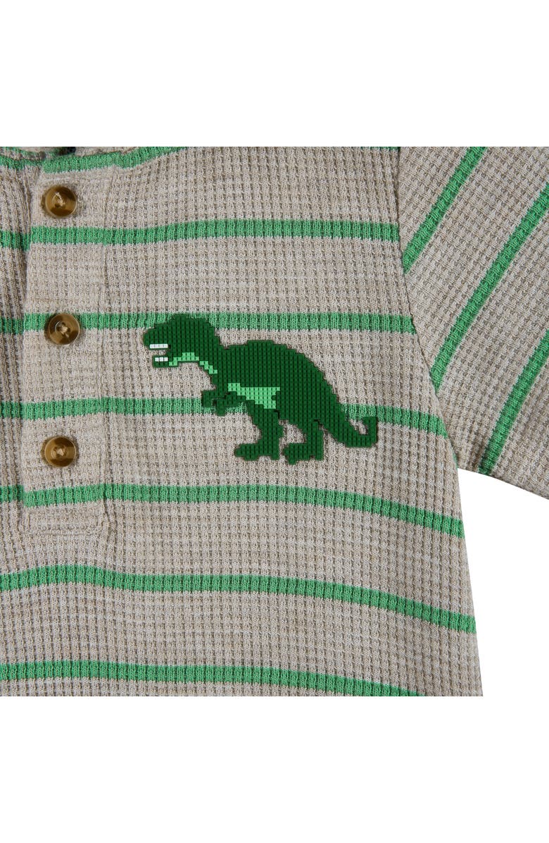 Andy & Evan Waffle Romper, Alternate, color, Beige