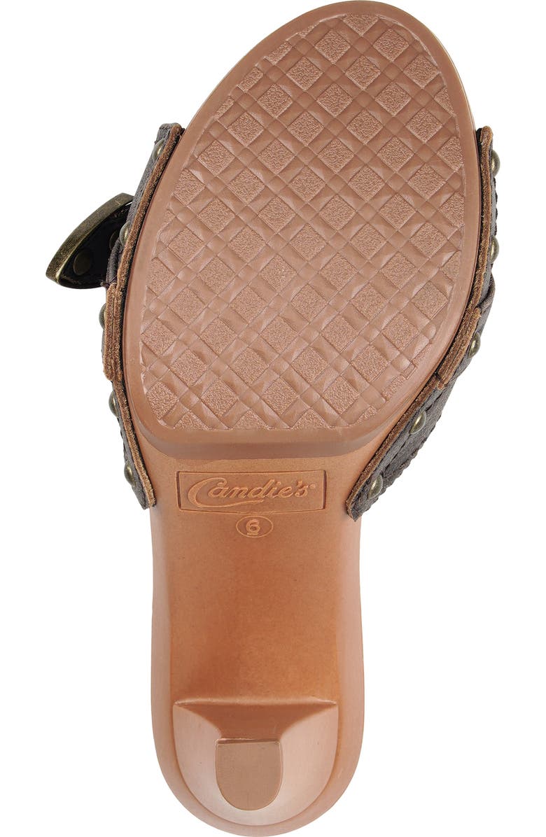 Candie's Federica Platform Slide Sandal, Alternate, color, Brown Leather