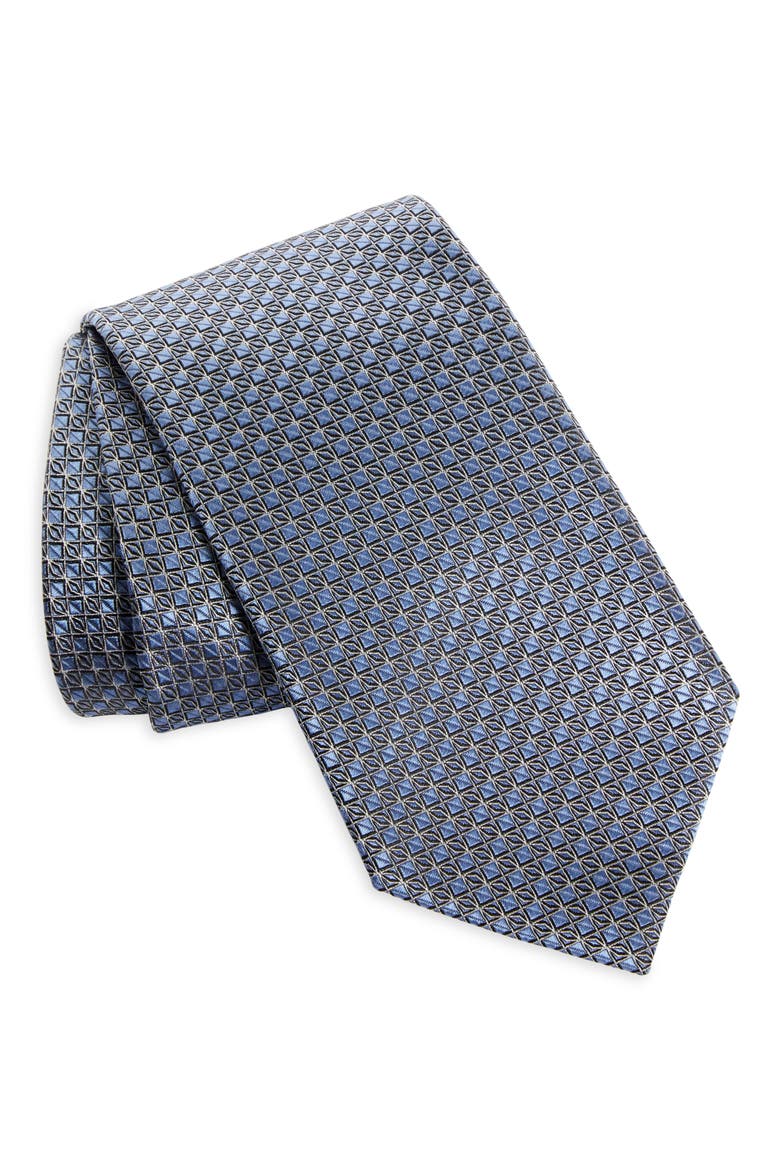 Cento Fili Silk Jacquard Tie, Main, color, LIGHTBLUE