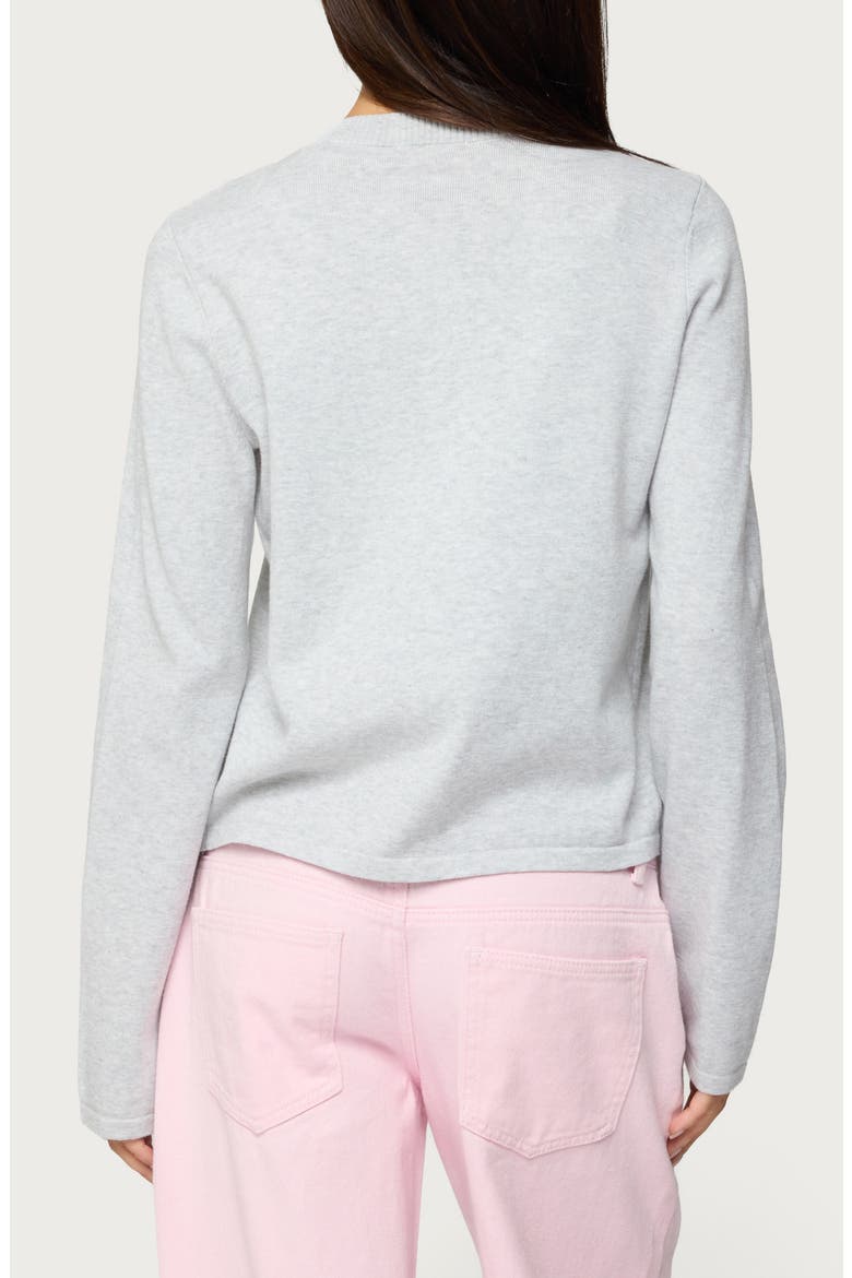 Jenie Split Front Cardigan, Alternate, color, GRAY-MELANGE