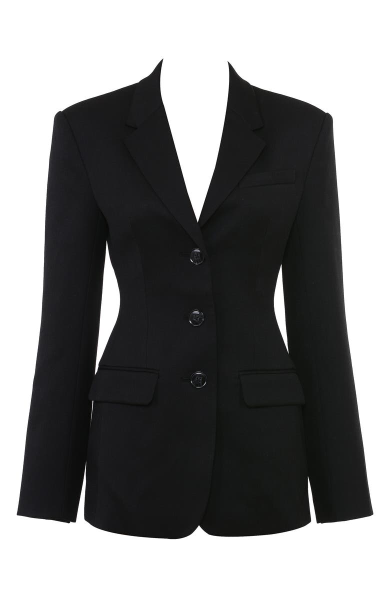 HOUSE OF CB Luella Hourglass Crepe Jacket, Alternate, color, Black