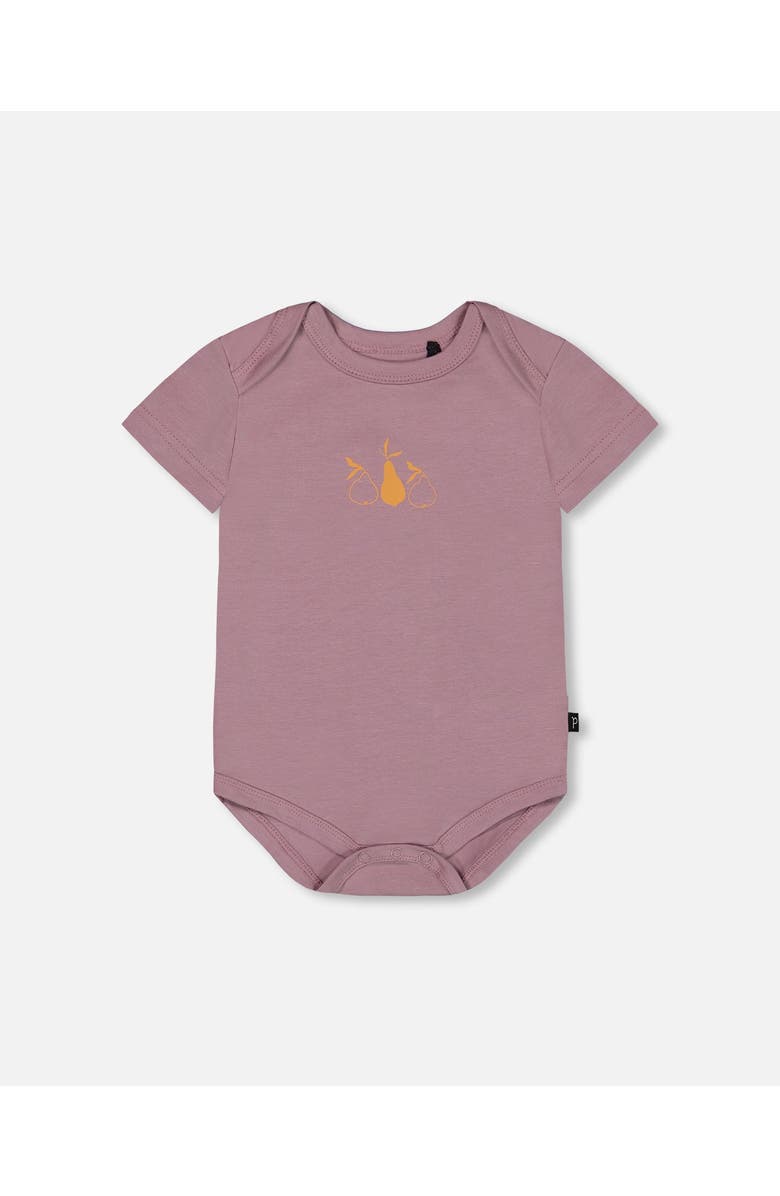 Deux par Deux Baby Girl's Organic Cotton Bodysuit Old Mauve, Main, color, 