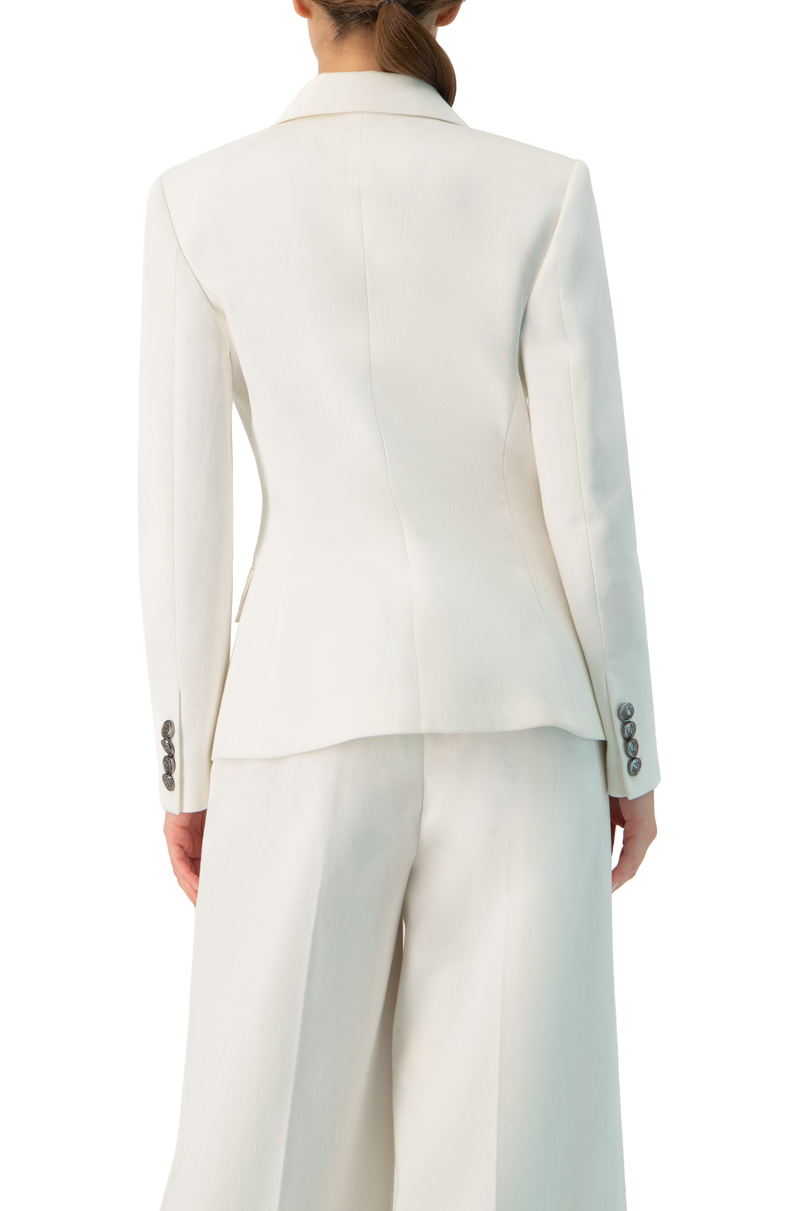 Double-Breasted Blazer with Flap Pockets - image 2