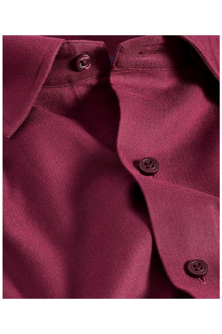 Herringbone Sport Shirt, Alternate, color, MERLOT