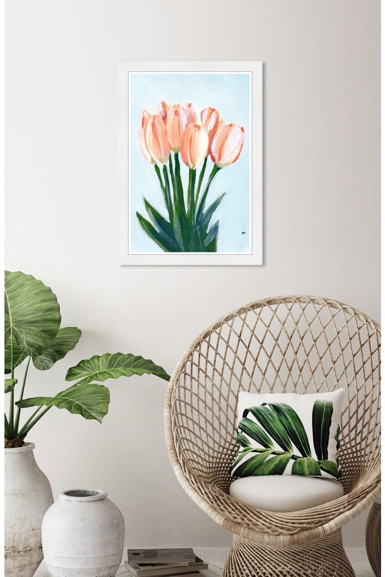 'Eight Tulips' Framed Wall Art, Alternate, color, ORANGE