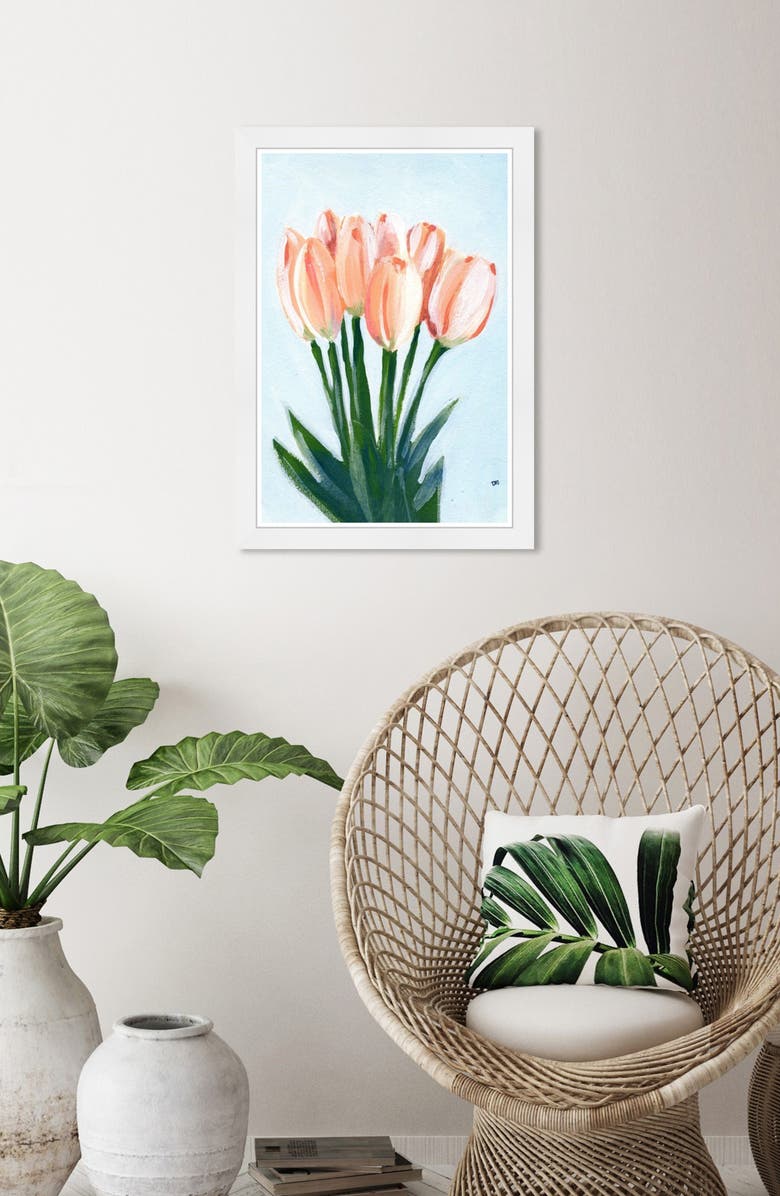 Wynwood Studio 'Eight Tulips' Framed Wall Art, Alternate, color, Orange