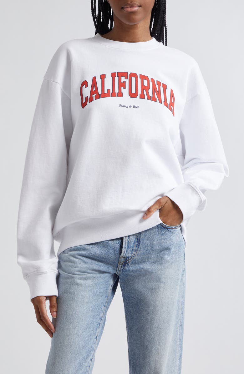 Sporty & Rich California Graphic Sweatshirt, Main, color,