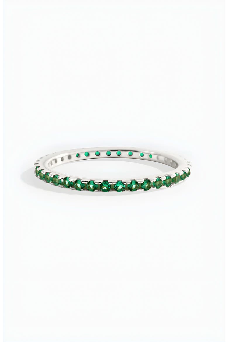May Birthstone Eternity Stacking Ring, Alternate, color, 925 Sterling Silver