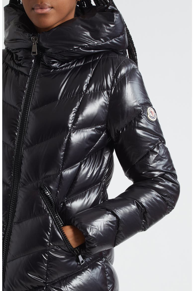 Marus Quilted 750 Fill Power Down Hooded Puffer Coat, Alternate, color, BLACK