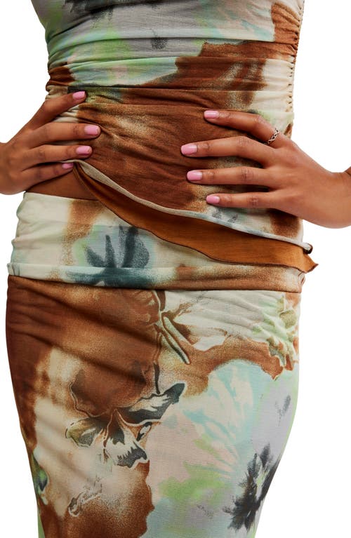 Free People Sunset Mesh Maxi Skirt In Multi In Multi