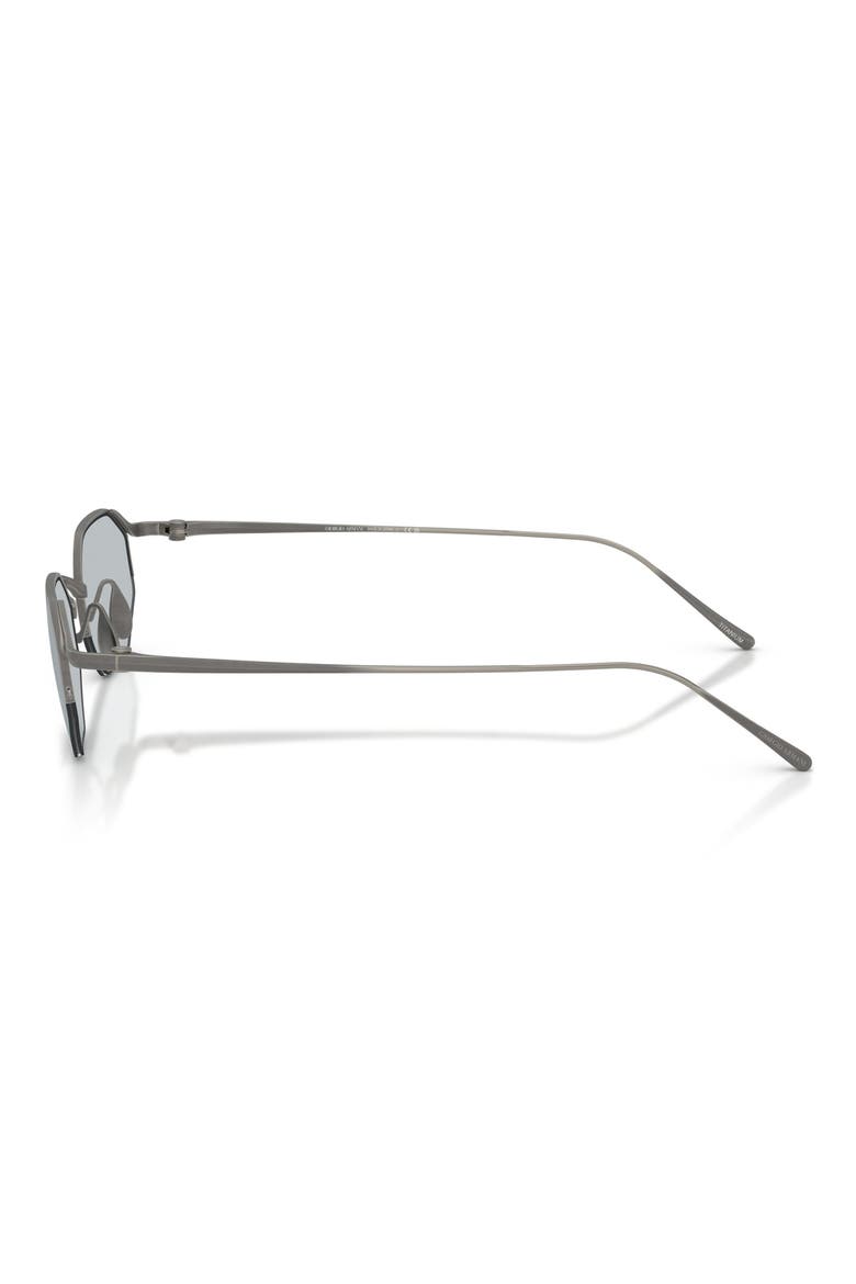 49mm Rectangular Sunglasses, Alternate, color, MATTE GUNMETAL / LIGHT GREY