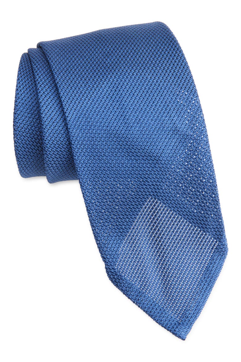 Silk Grenadine Tie, Main, color, SLATE GREY