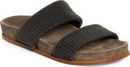 Brunello Cucinelli Monili Two-Strap Slide Sandal