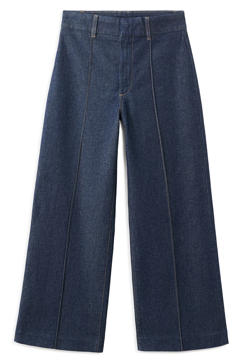 Seamed High Waist Wide Leg Jeans, Alternate, color, OPEN BLUE