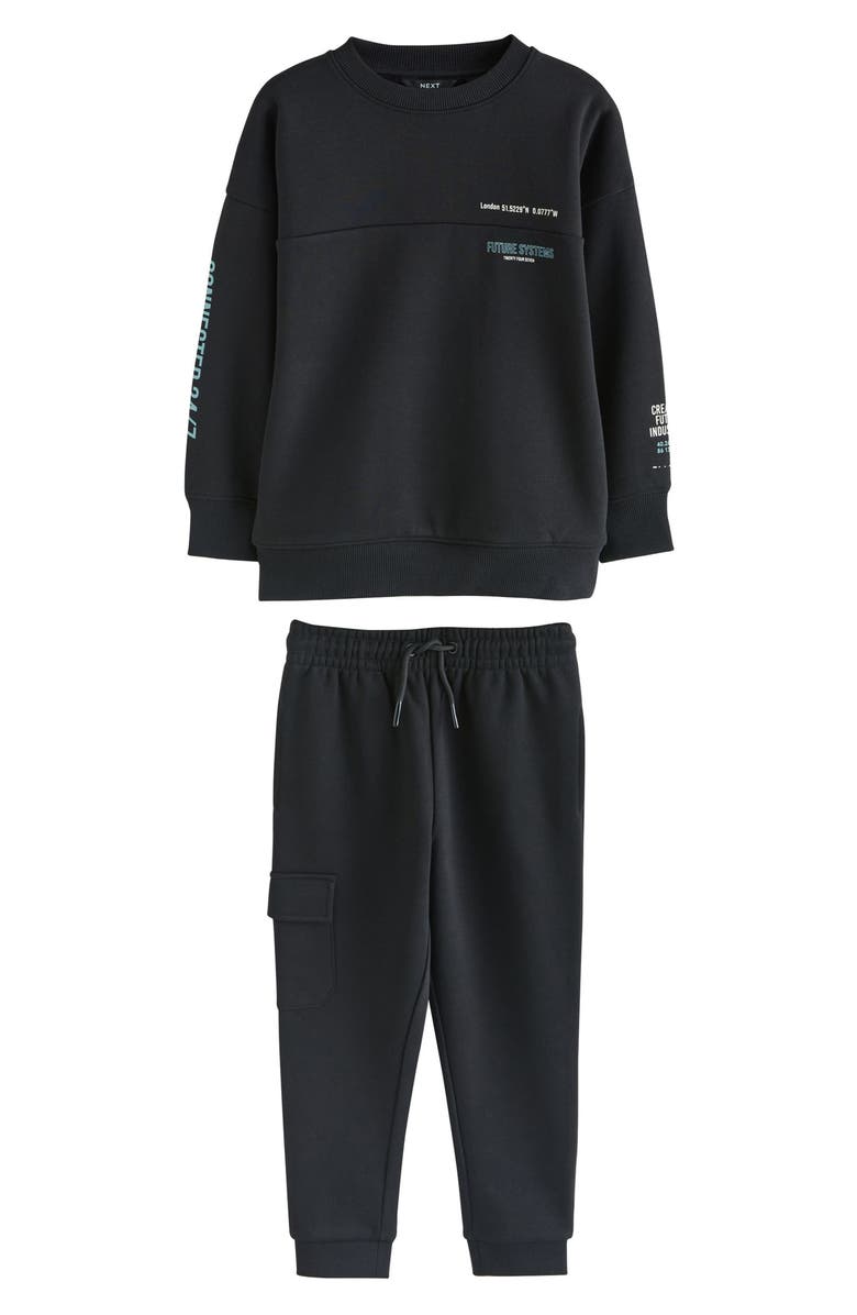 NEXT Kids' Utility Sweatshirt & Joggers Set, Main, color, Blue