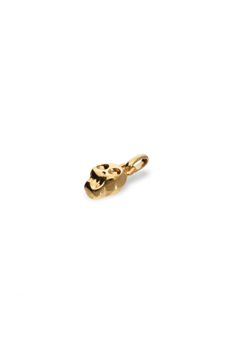 Gold Charm in the Shape of a Skull, Alternate, color, Gold