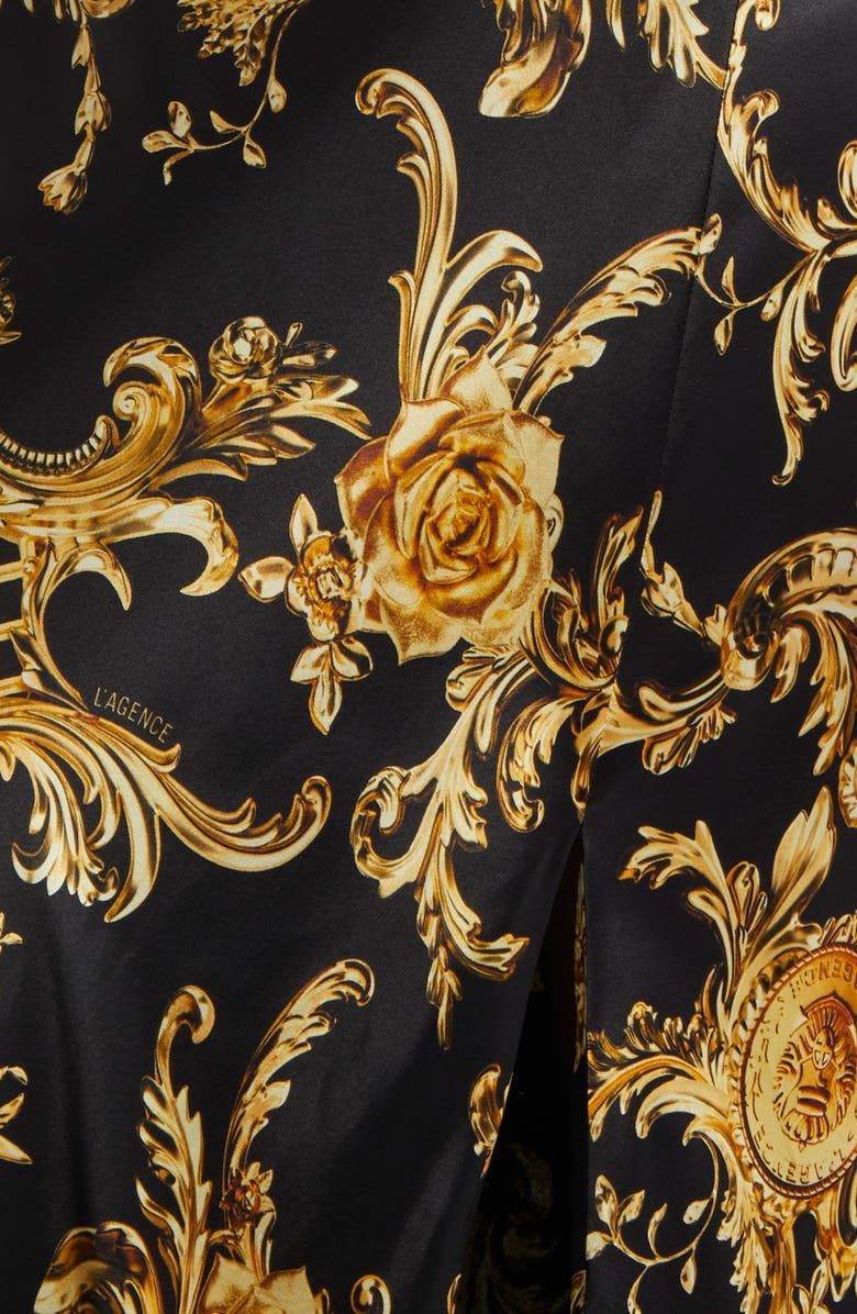 L'AGENCE Venice Cowl Neck Silk Gown, Alternate, color, 