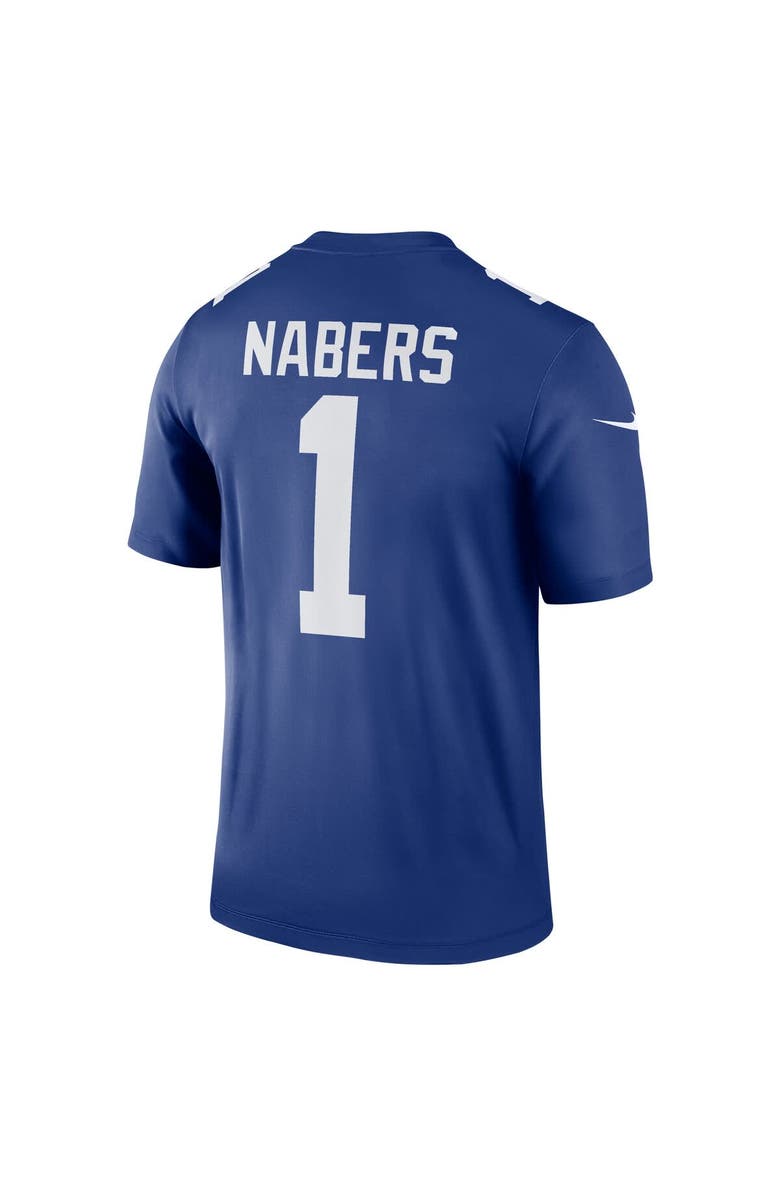 Nike Men's Nike Malik Nabers Royal New York Giants Team Legend Player Performance Top, Alternate, color, Royal
