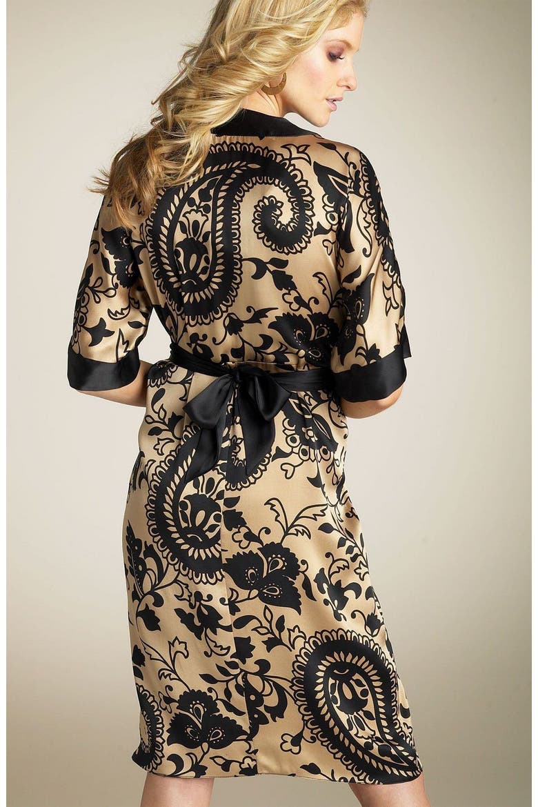 Single Dress Kimono Dress, Alternate, color, TAUPE/BLACK