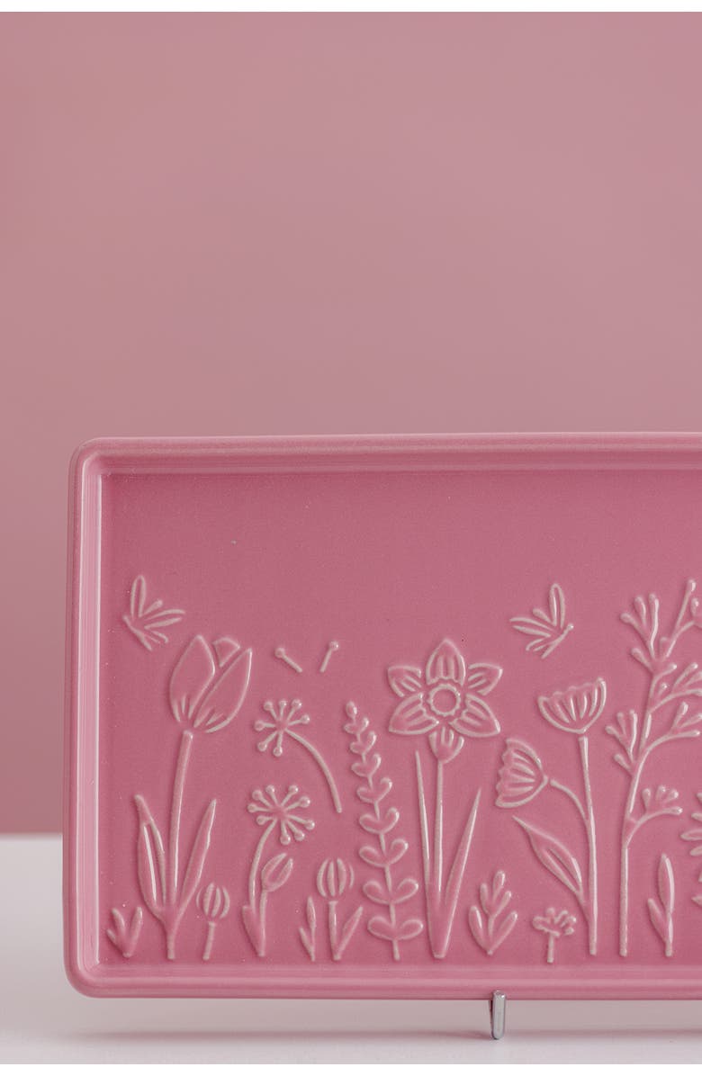MASON CASH In The Meadow Rectangle Platter, 12-Inch, Alternate, color, Pink