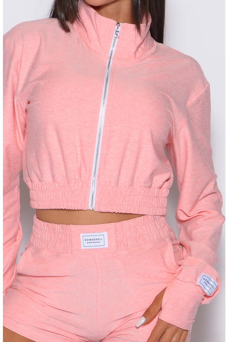 Cloud Crop Jacket, Alternate, color, Peachy Pink
