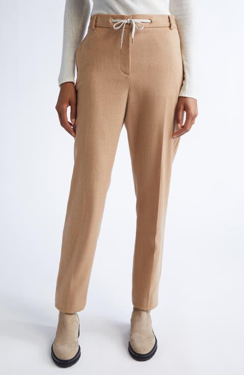 Drawstring Waist Virgin Wool Pants