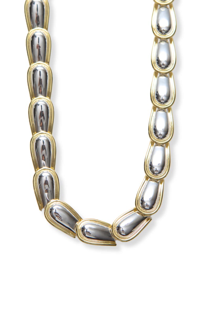 ARGENTO VIVO All Around Convex Link Necklace, Main, color, Two Tone