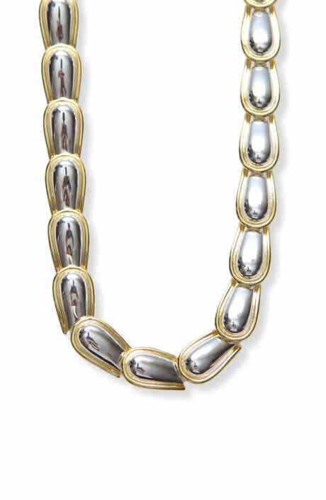 ARGENTO VIVO All Around Convex Link Necklace