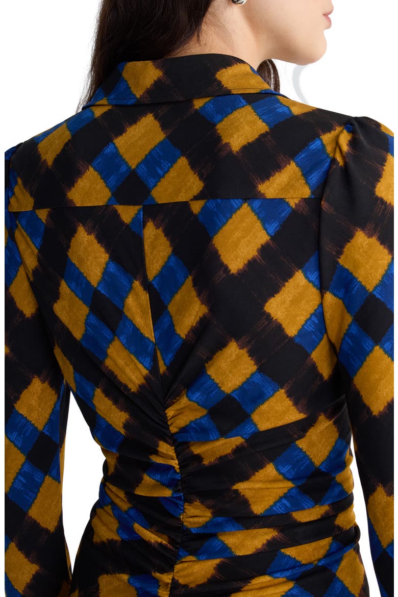 Sheska Ruched Shirtdress, Alternate, color, BUFFALO PLAID MINI CARAWAY