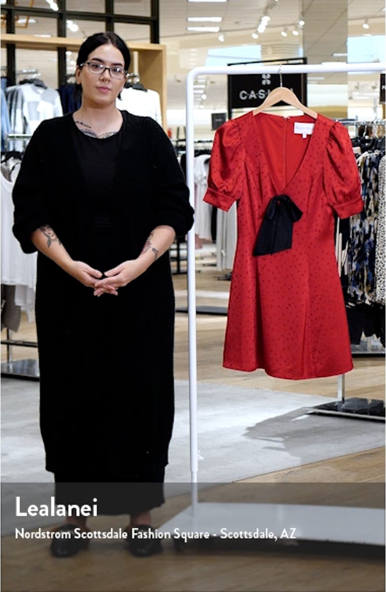 Dot Jacquard Satin Minidress, sales video thumbnail