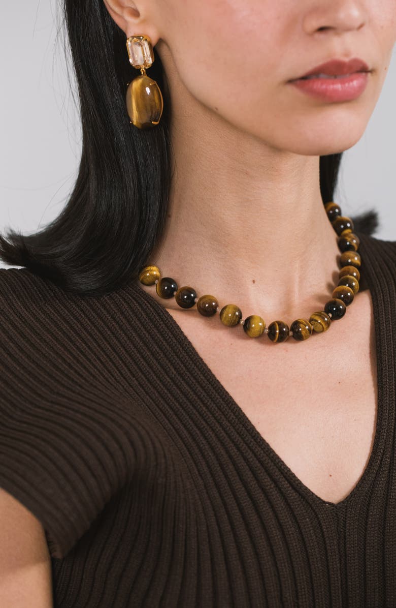 Jennifer Behr Corisande Necklace, Alternate, color, Tigers Eye