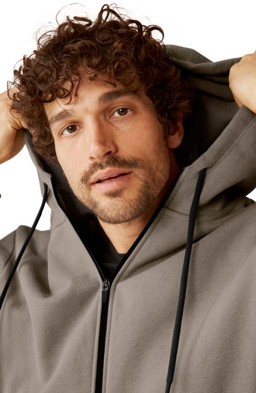 Beyond Yoga Every Body Cotton Blend Zip Hoodie In Brown