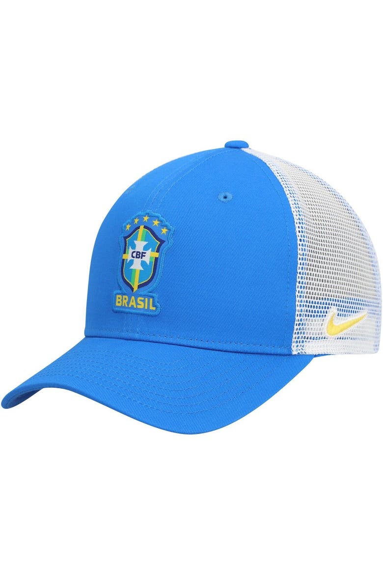 Men's Nike Blue Brazil National Team Classic99 Trucker Snapback Hat, Main, color, Blue