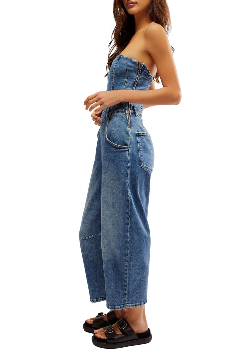 Je Suis Pret Barrel Leg Jumpsuit, Alternate, color, PETIT BLUE