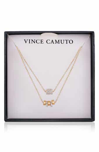 Vince Camuto Set of Two Crystal Bead Chain Necklaces