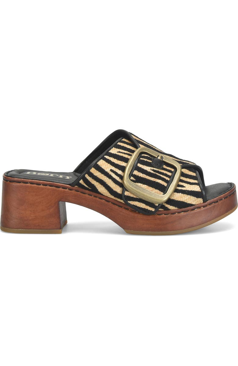 Børn Bangle Platform Slide Sandal, Alternate, color, Black Zebra