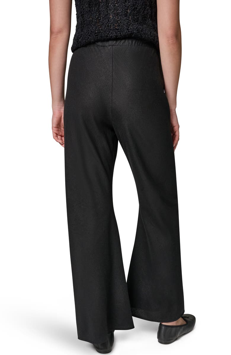 Donna Karan New York Linen Blend Ankle Wide Leg Pants, Alternate, color, Black