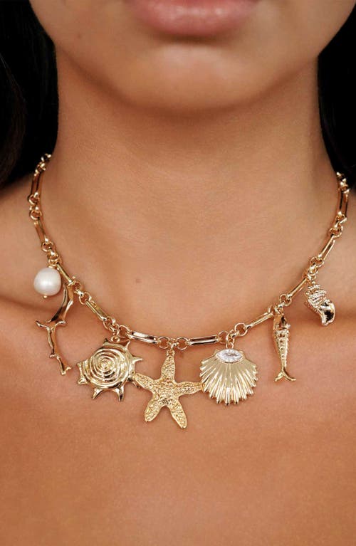 Ettika Oceanic Dreams Charm Necklace In Gold