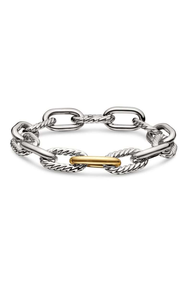DY Madison Chain in Silver with 18K Gold Bracelet, 11mm, Main, color, GOLD/ SILVER