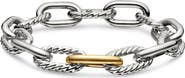 David Yurman DY Madison Chain in Silver with 18K Gold Bracelet, 11mm