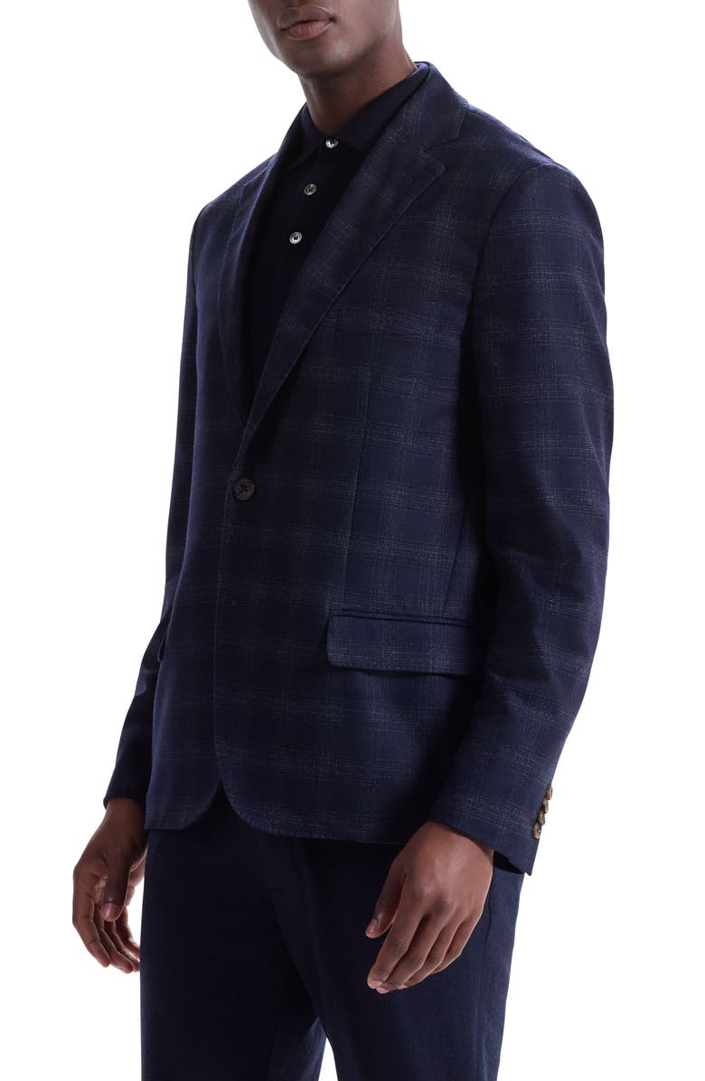 Bugatchi Two-Button Wool Blend Sport Coat, Alternate, color, Navy