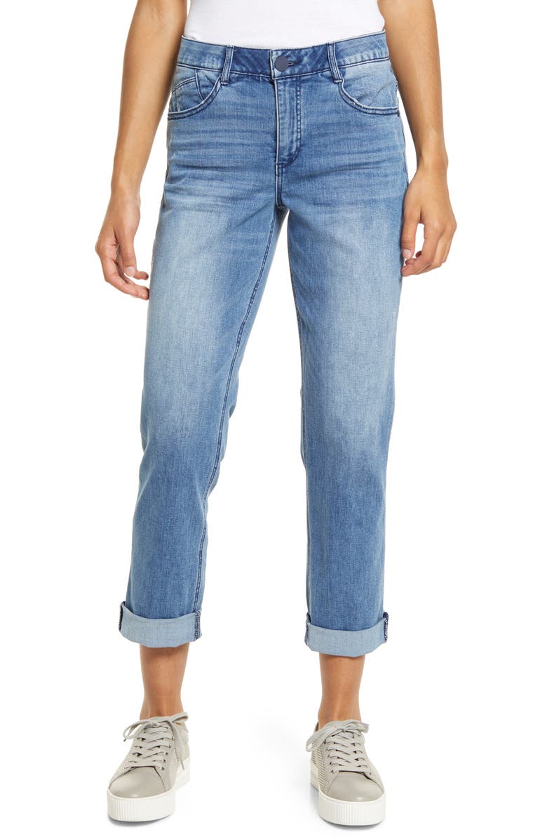 Wit & Wisdom 'Ab'Solution CoolMax<sup>®</sup> High Waist Crop Straight Leg Jeans, Main, color,