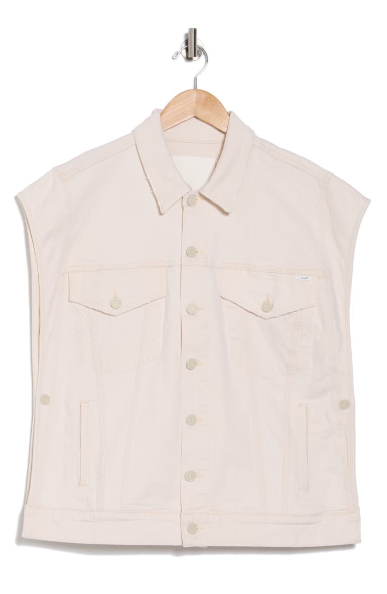 MOTHER The Drifter Poncho Cap Sleeve Denim Jacket, Main, color, 