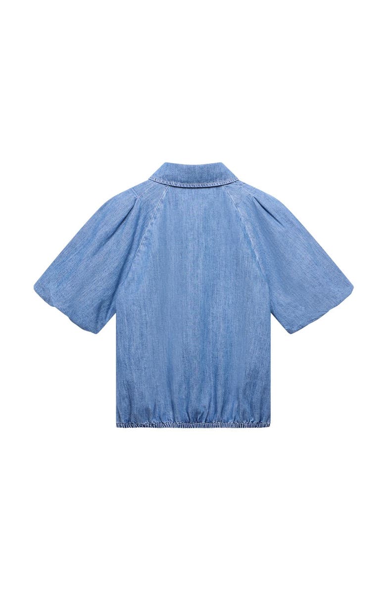 MINT VELVET Denim Puff Sleeve Shirt, Alternate, color, Blue