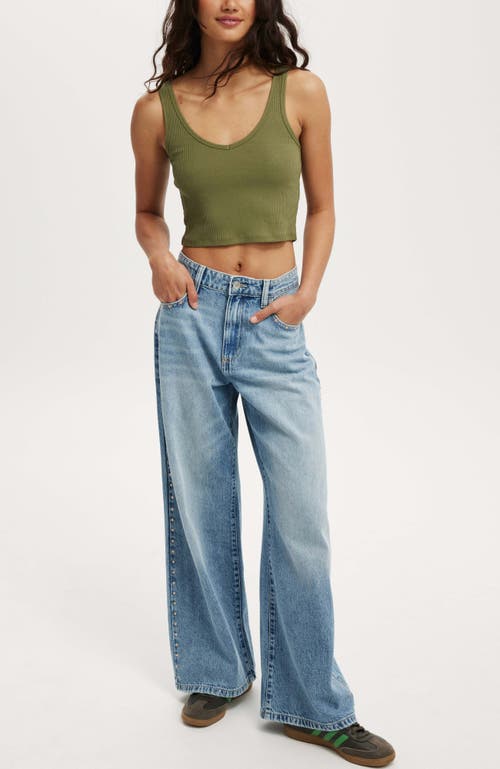 Shop Cotton On Bondi Tank In Cactus Green