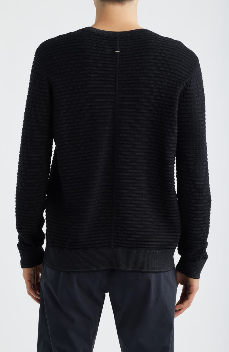 rag & bone Harvey Stripe Cotton Blend Sweater, Alternate, color, Black